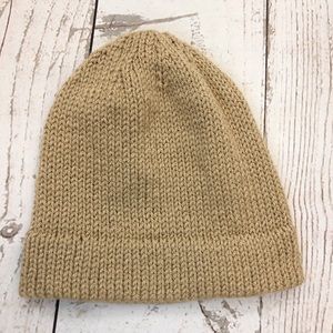Beige Double Brim Beanie
